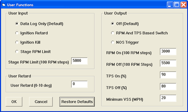 Engine Control Parameters